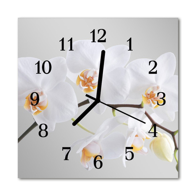 Reloj de vidrio para cocina Orquídea