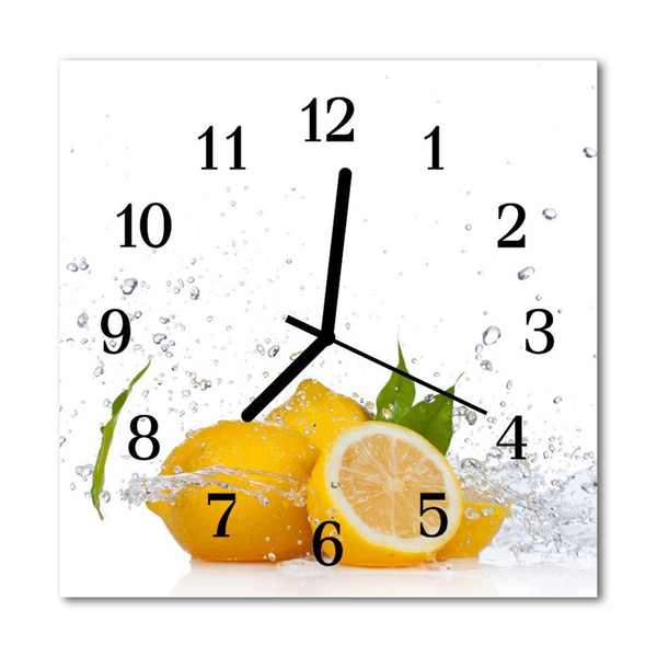 Reloj de vidrio para cocina Limones