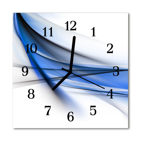 Reloj de vidrio para cocina Líneas abstractas