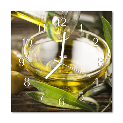 Reloj de vidrio para cocina Aceite de oliva