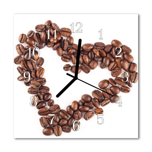 Reloj de vidrio para cocina Granos de café