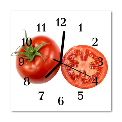 Reloj de vidrio para cocina Tomates