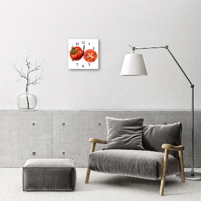 Reloj de vidrio para cocina Tomates