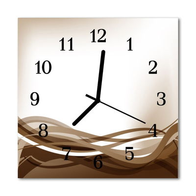 Reloj de vidrio para cocina Líneas abstractas