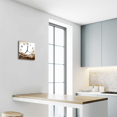 Reloj de vidrio para cocina Líneas abstractas