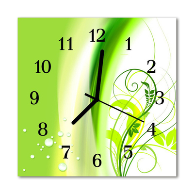 Reloj de vidrio para cocina Motivo vegetal