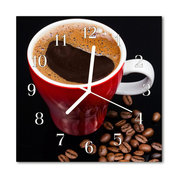 Reloj de vidrio para cocina Vaso para el café