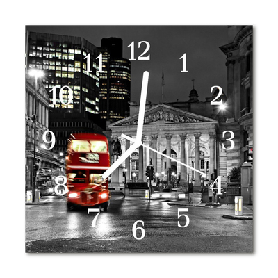 Reloj de vidrio para cocina Bus londres