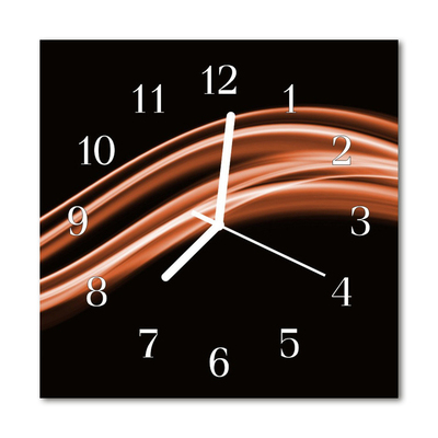 Reloj de vidrio para cocina Líneas abstractas