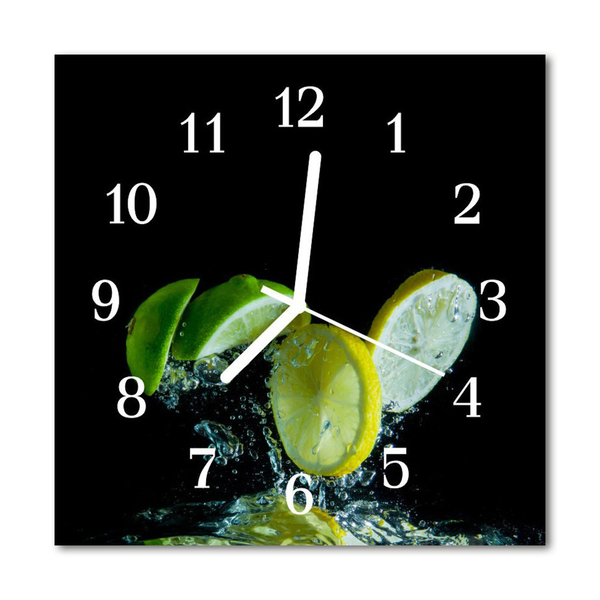 Reloj de vidrio para cocina Lima de limón