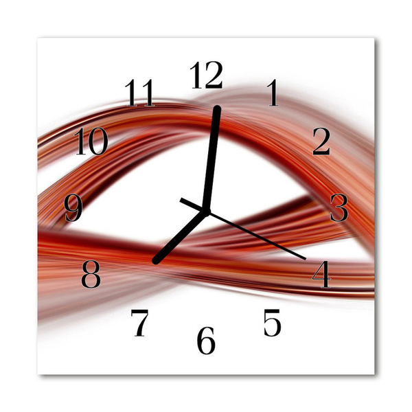 Reloj de vidrio para cocina Líneas abstractas