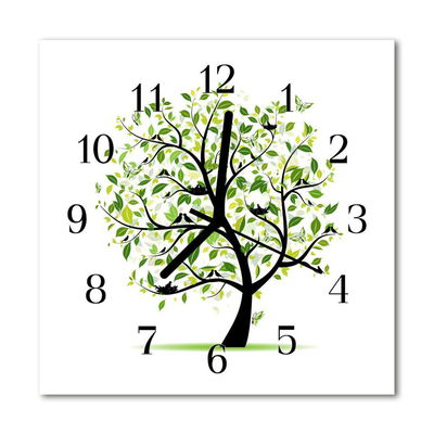 Reloj de vidrio para cocina Árbol