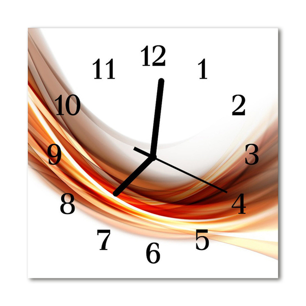 Reloj de vidrio para cocina Líneas abstractas