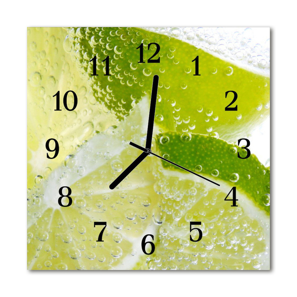 Reloj de vidrio para cocina Agua limas