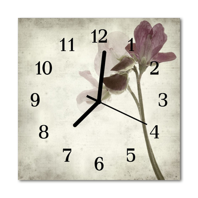 Reloj de vidrio para cocina Vintage flor