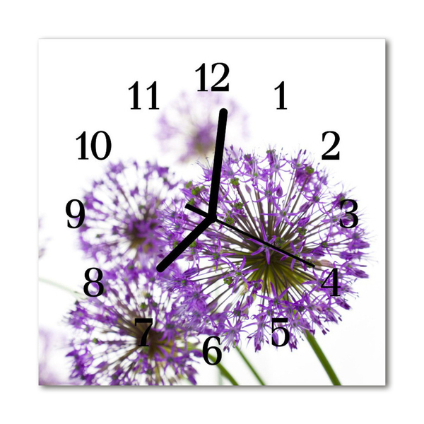 Reloj de vidrio para cocina Flor