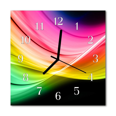 Reloj de vidrio para cocina Líneas abstractas