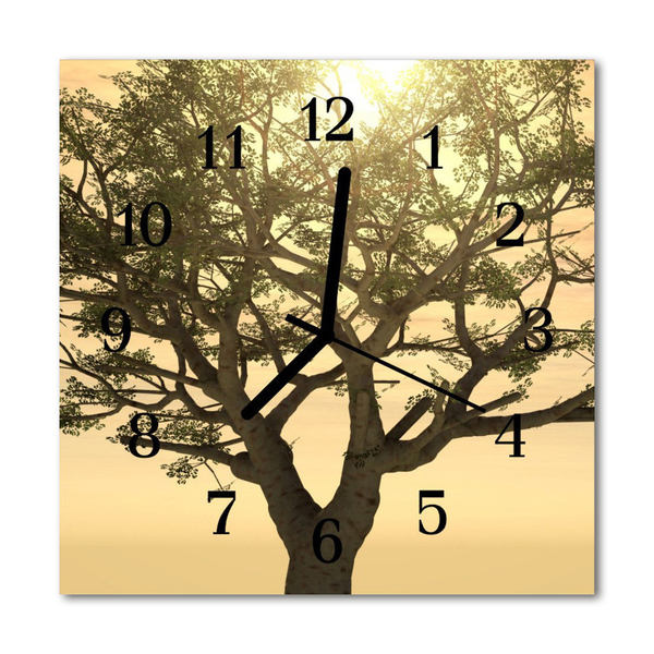 Reloj de vidrio para cocina Árbol