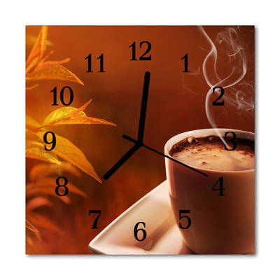 Reloj de vidrio para cocina Café