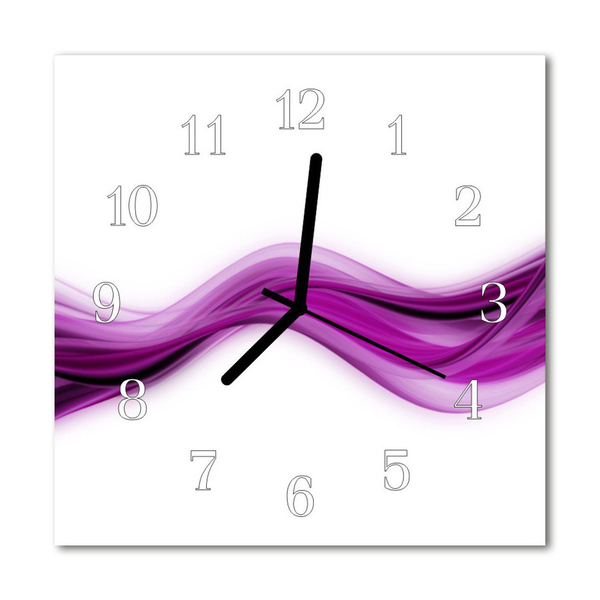 Reloj de vidrio para cocina Líneas abstractas