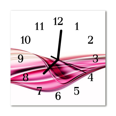 Reloj de vidrio para cocina Líneas abstractas