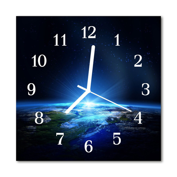 Reloj de vidrio para cocina Cosmos tierra