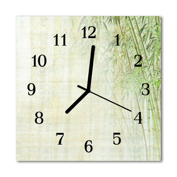 Reloj de vidrio para cocina De bambú planta