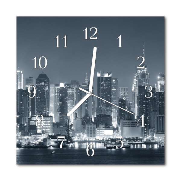 Reloj de vidrio para cocina Ciudad noche