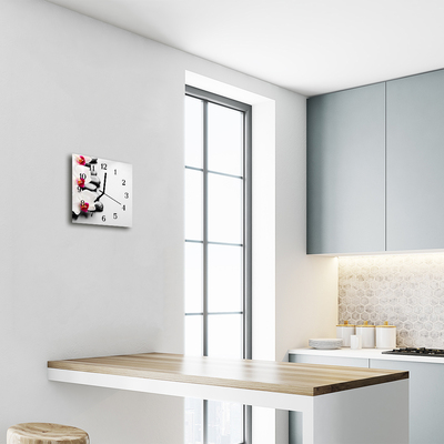 Reloj de vidrio para cocina Piedras orquídeas