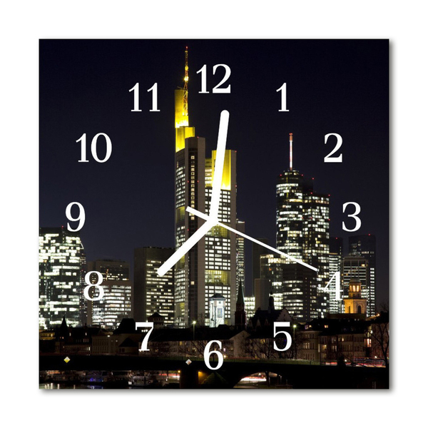Reloj de vidrio para cocina Ciudad edificios