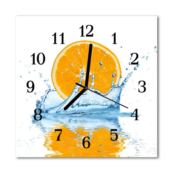 Reloj de vidrio para cocina Agua de naranja
