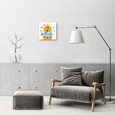Reloj de vidrio para cocina Agua de naranja