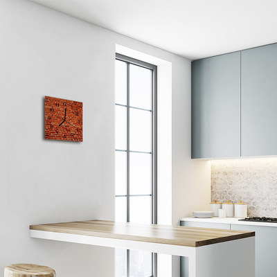 Reloj de vidrio para cocina Muralla de ladrillo