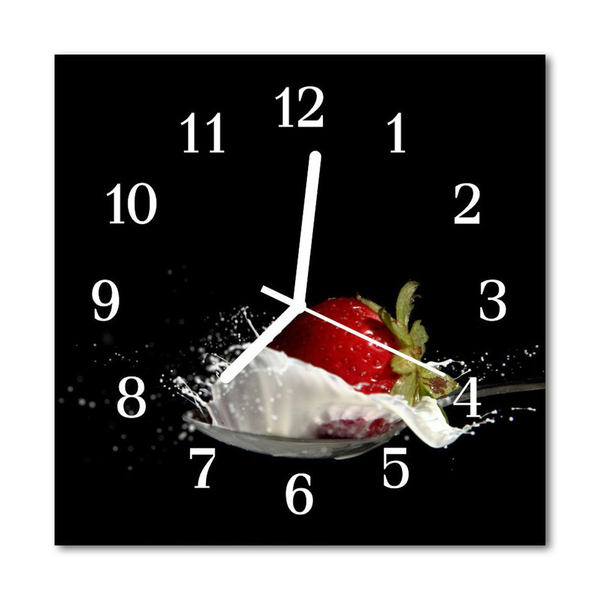 Reloj de vidrio para cocina Fresa