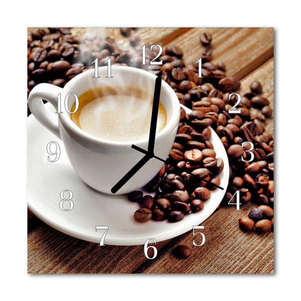 Reloj de vidrio para cocina Vaso para el café