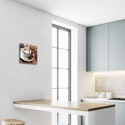 Reloj de vidrio para cocina Vaso para el café