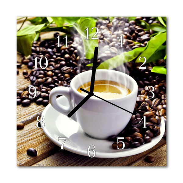 Reloj de vidrio para cocina Vaso para el café