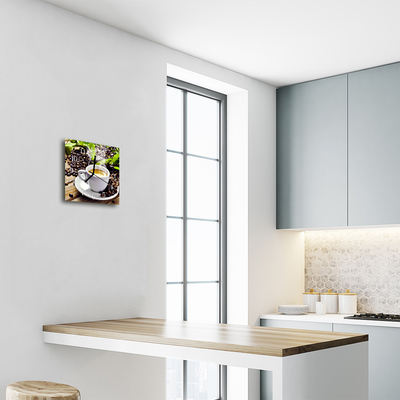 Reloj de vidrio para cocina Vaso para el café
