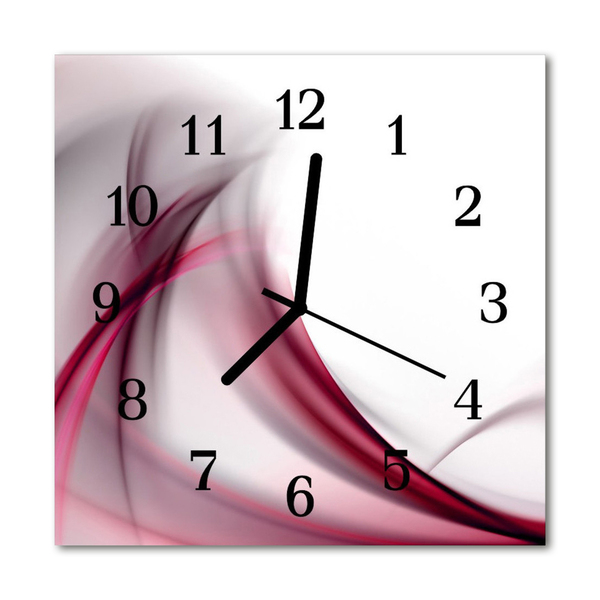 Reloj de vidrio para cocina Líneas abstractas
