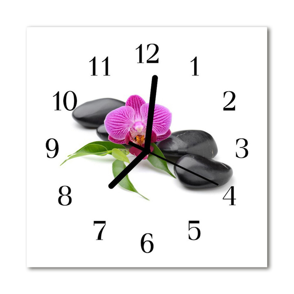 Reloj de vidrio para cocina Orquídea
