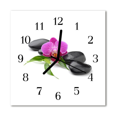 Reloj de vidrio para cocina Orquídea