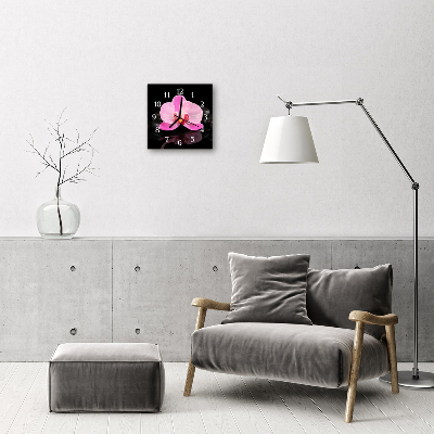Reloj de vidrio para cocina Orquídea