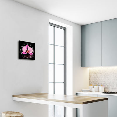Reloj de vidrio para cocina Orquídea