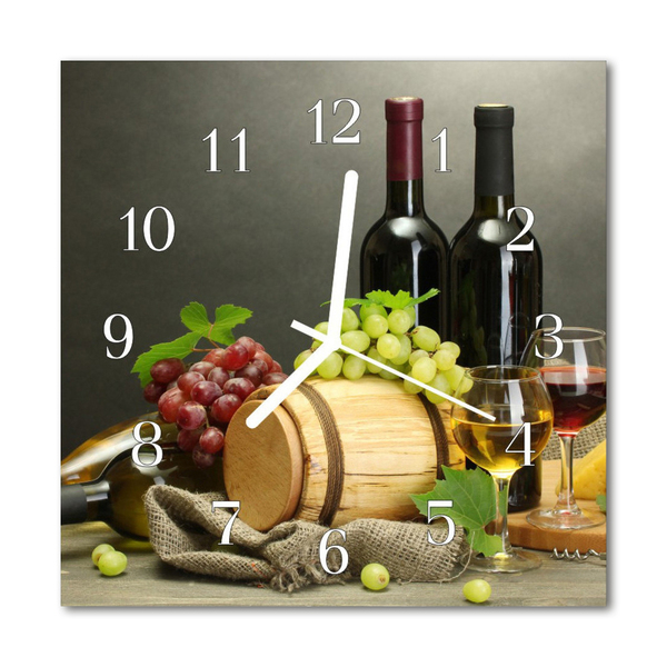 Reloj de vidrio para cocina Uvas para el vino