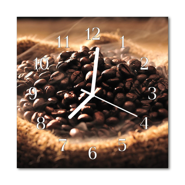 Reloj de vidrio para cocina Granos de café