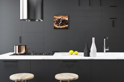 Reloj de vidrio para cocina Granos de café