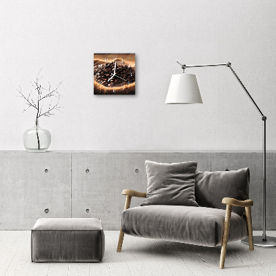 Reloj de vidrio para cocina Granos de café