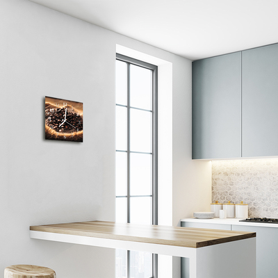 Reloj de vidrio para cocina Granos de café