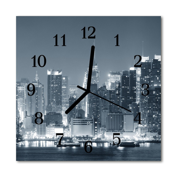 Reloj de vidrio para cocina Ciudad edificios