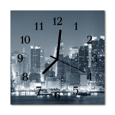 Reloj de vidrio para cocina Ciudad edificios